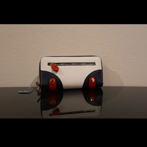 New GLOBE blue, red, and white wallet